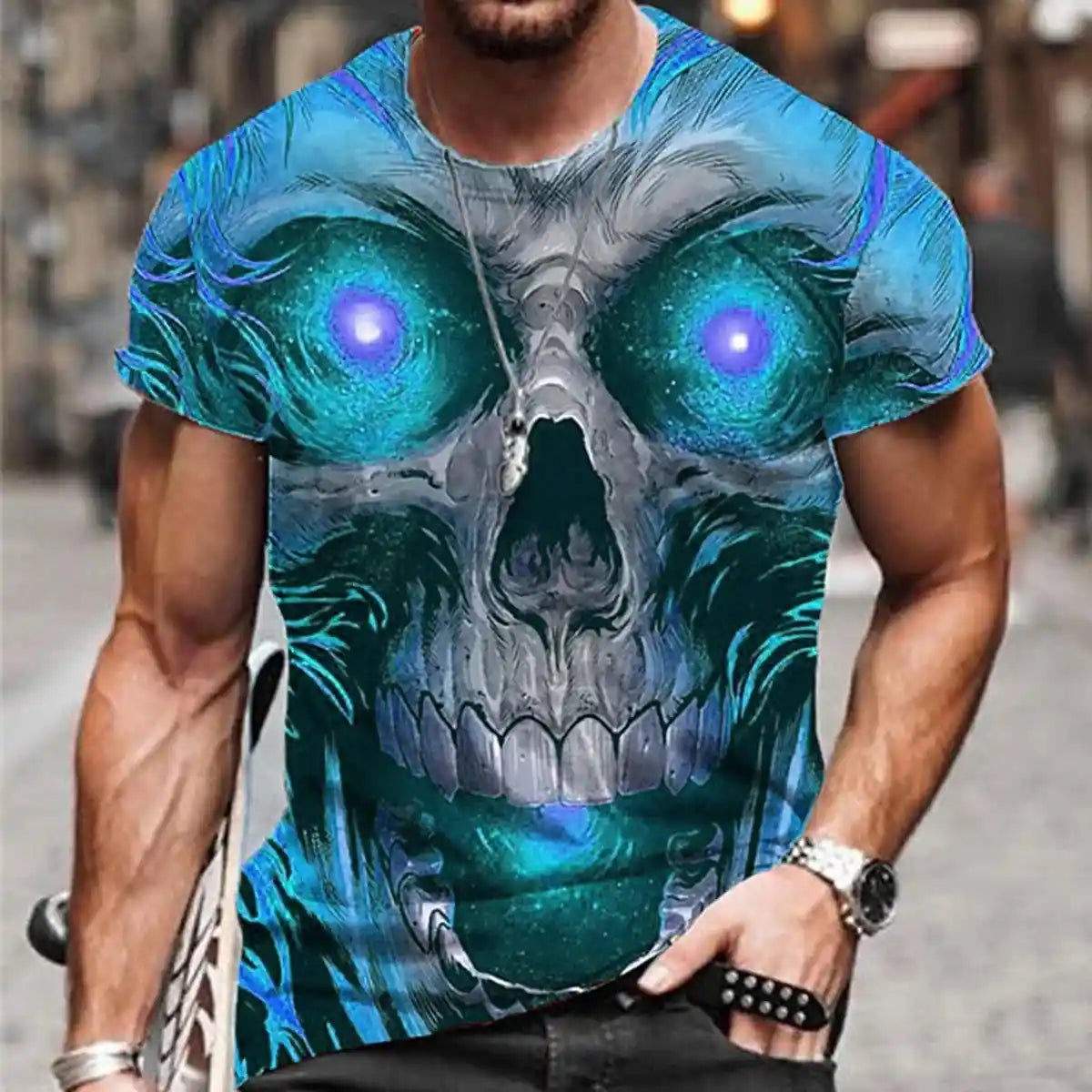 No Season – Skull 3D Print Tee