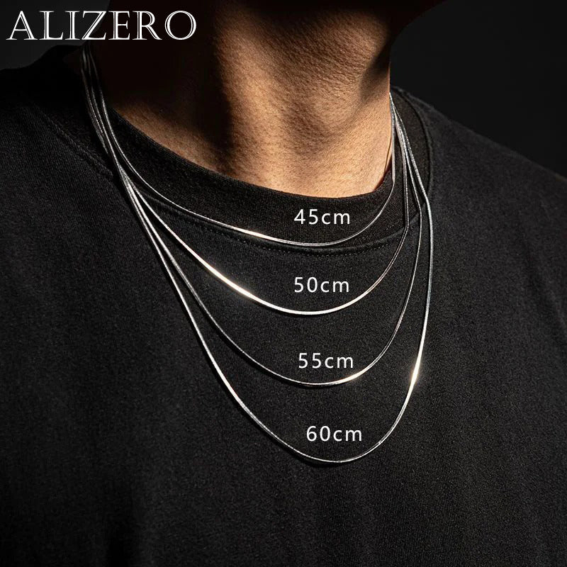 Ashen Veil Snake Chain — 925 Sterling Silver