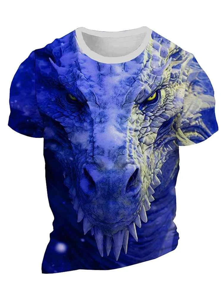 Men's T-shirts 3D dragon prints