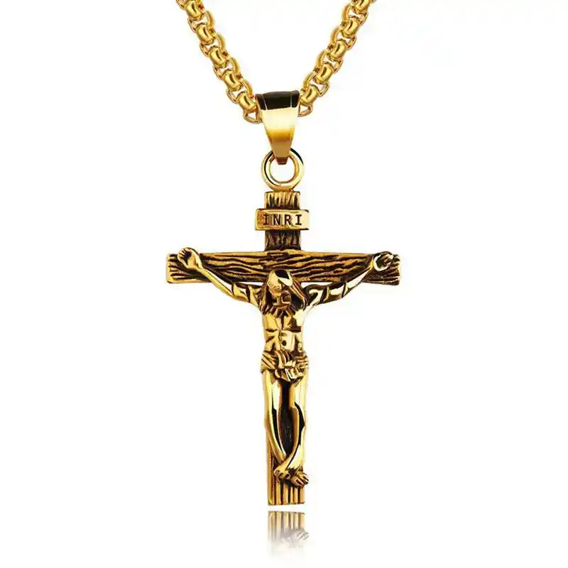 Jesus Cross Stainless Steel Necklace - Pedlar's Attic