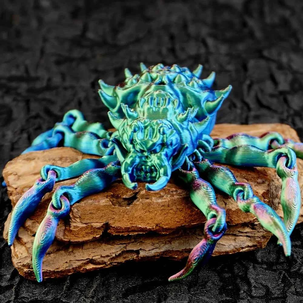 1pc 3D Printed Spider Model, Horror Novelty, Swivel Joint, Dynamic Animal Figurine