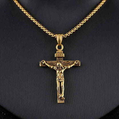 Jesus Cross Stainless Steel Necklace - Pedlar's Attic