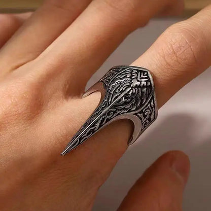 The Raven’s Passage — Adjustable Bird Skull Ring