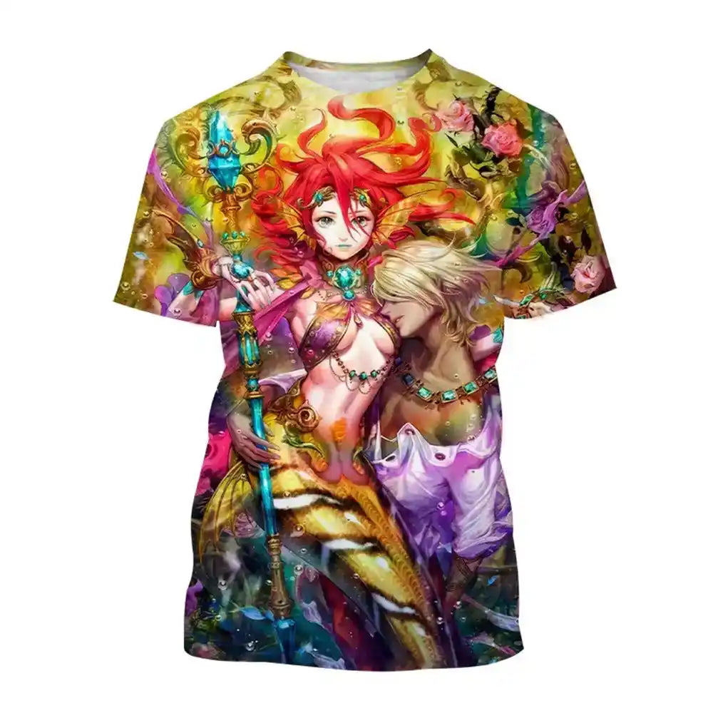 Siren's Call — 3D Mermaid & Ocean Print Tee