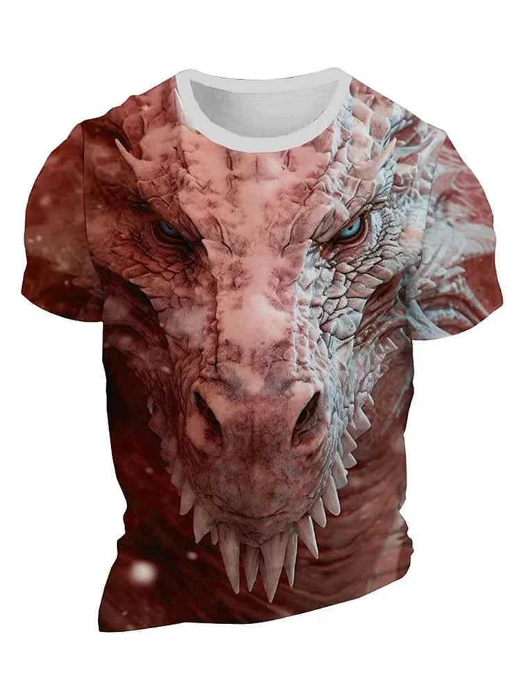 Men's T-shirts 3D dragon prints