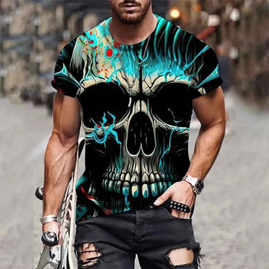 awesome, skull Men's T-shirt 4