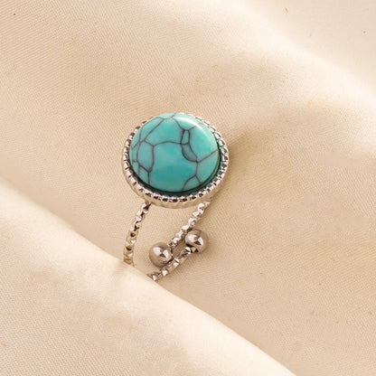 What the Stone Chose — Boho Turquoise Adjustable Ring - Pedlar's Attic
