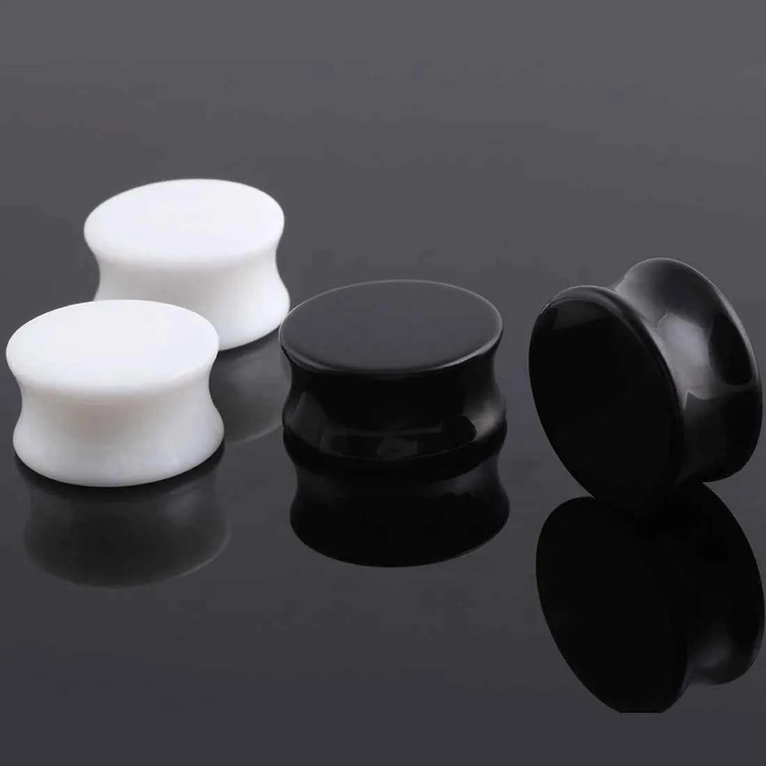 NEW 2Pcs Ear Plugs Tunnels Acrylic - Pedlar's Attic