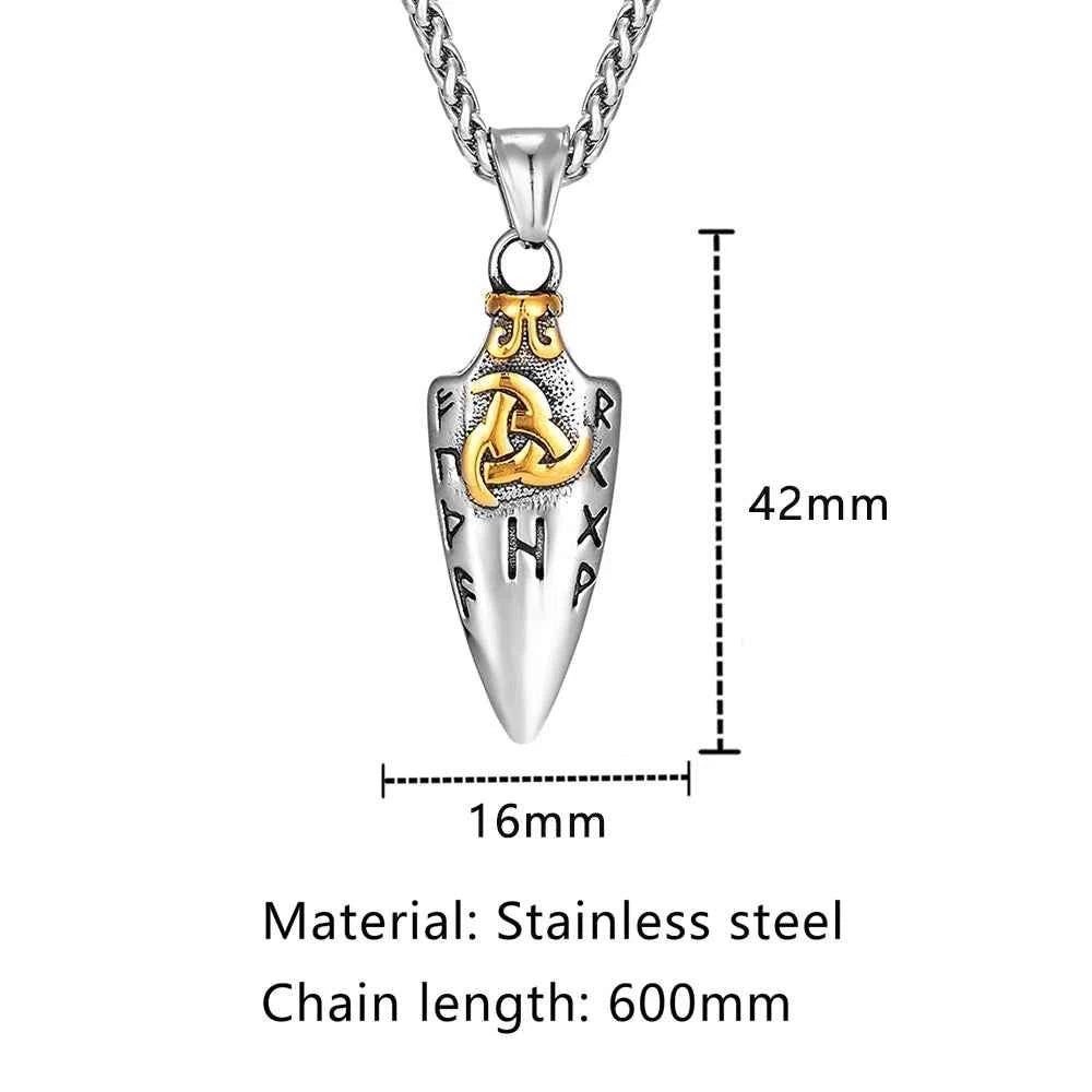 Norse Runes Odin's Spear Gungnir Necklace