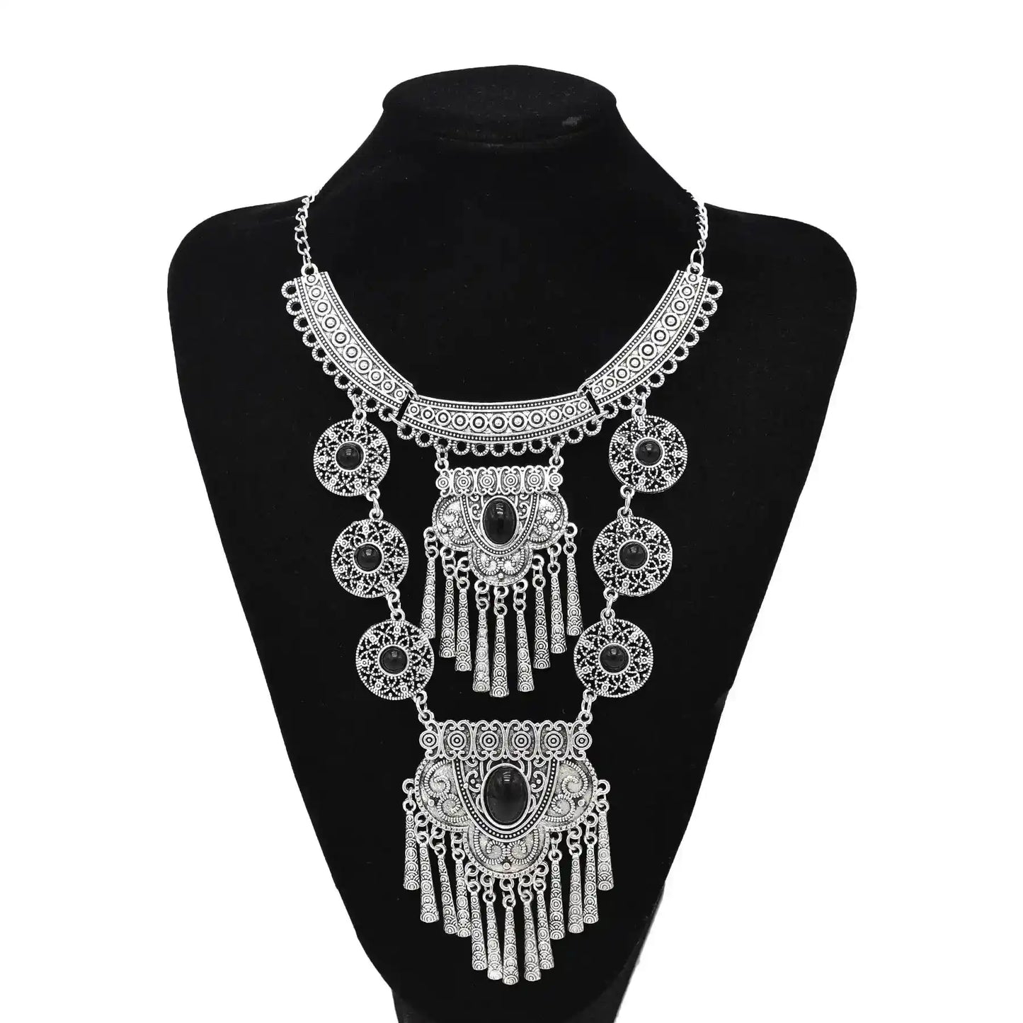 The Wanderer's Collar – Tibetan Boho Statement Necklace