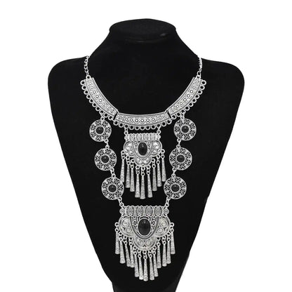 The Wanderer's Collar – Tibetan Boho Statement Necklace