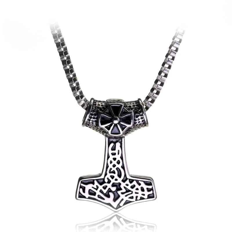Norse Vikings Thor's Hammer Mjolnir Scandinavian Rune Amulet