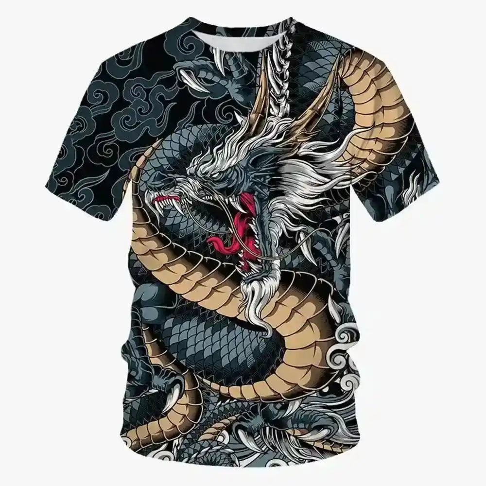 Midnight's Fire — 3D Dragon T-Shirt