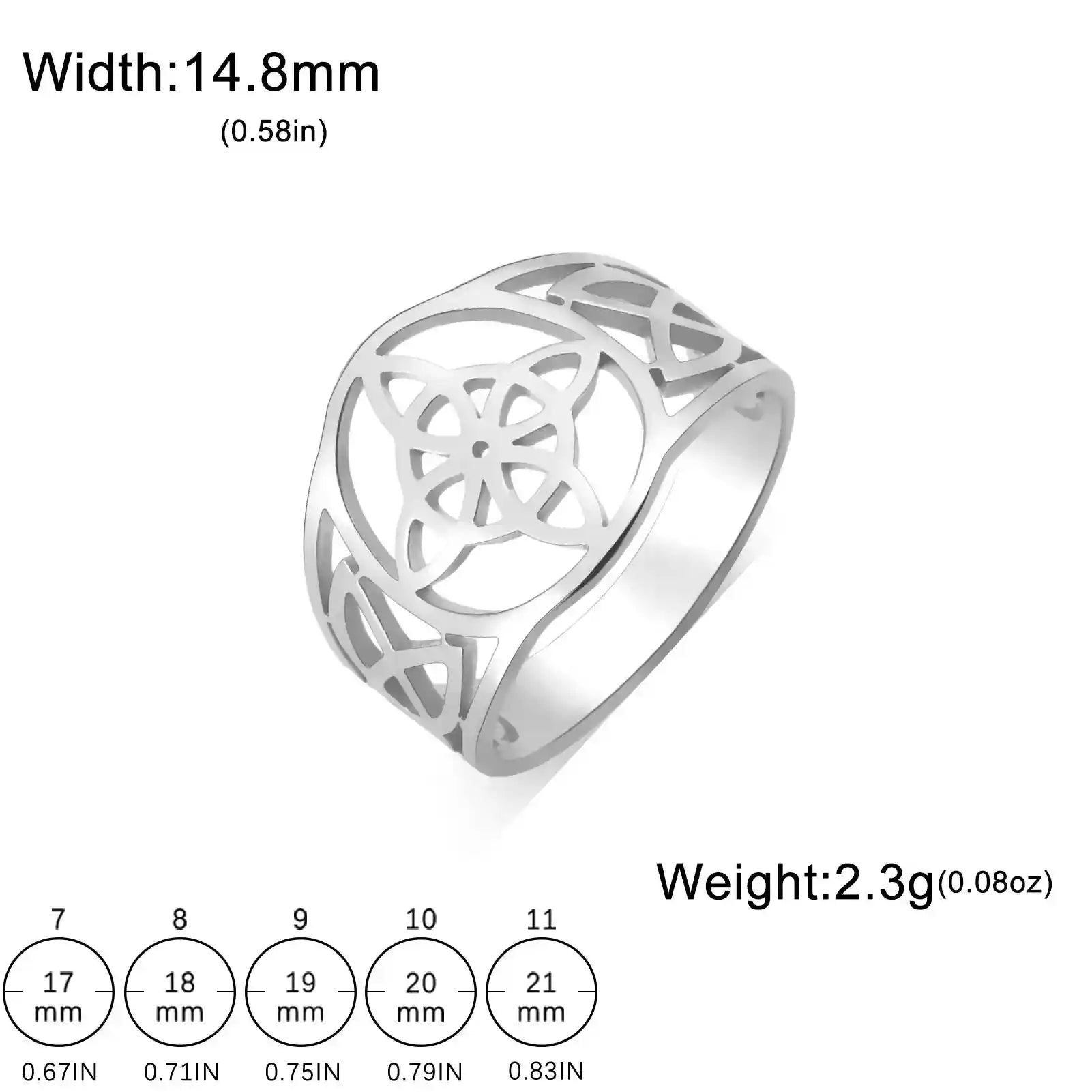 Witch Knot Rings for Women Men Stainless Steel Vintage Amulet Finger Ring - Pedlar's Attic