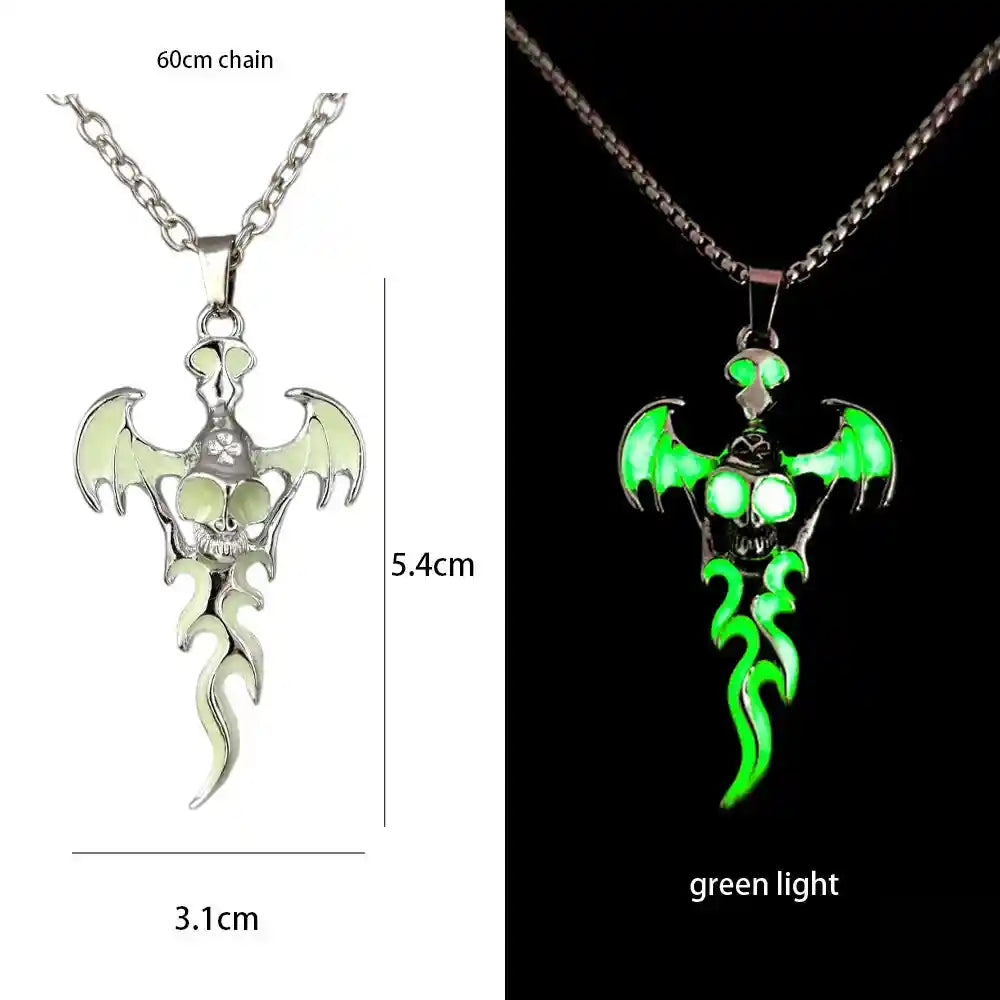 Luminous Alloy Dragon Pendant Glowing Necklace - Pedlar's Attic