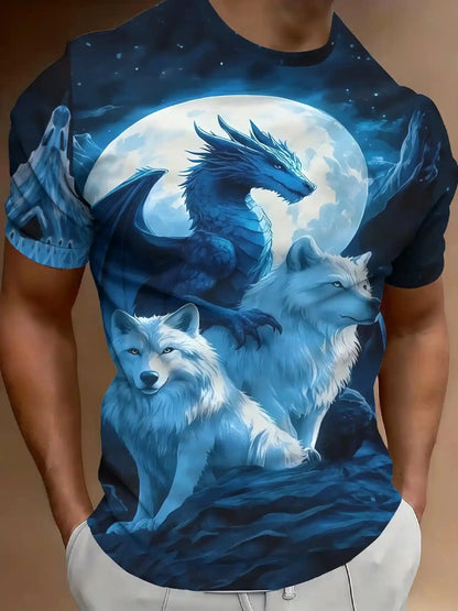 Midnight & the Wolf King 3D Graphic Tee