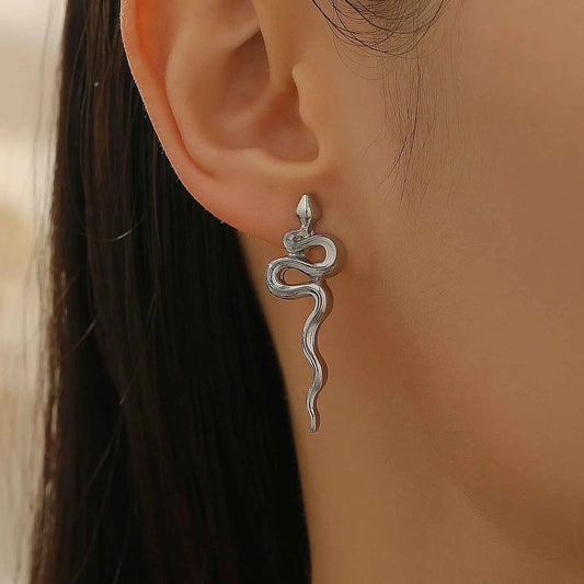 Snake Shaped Pendant Earrings