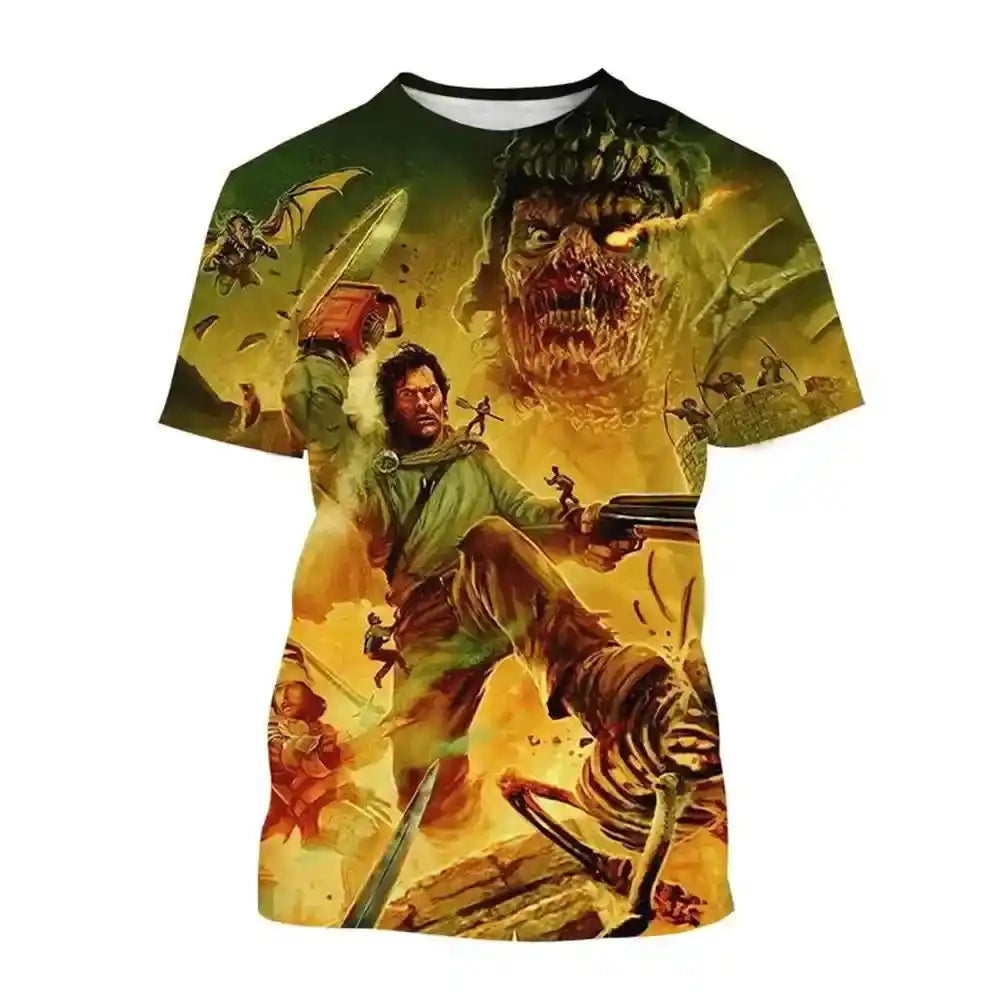 Deadite Rising – Evil Dead 3D Horror Print Tee