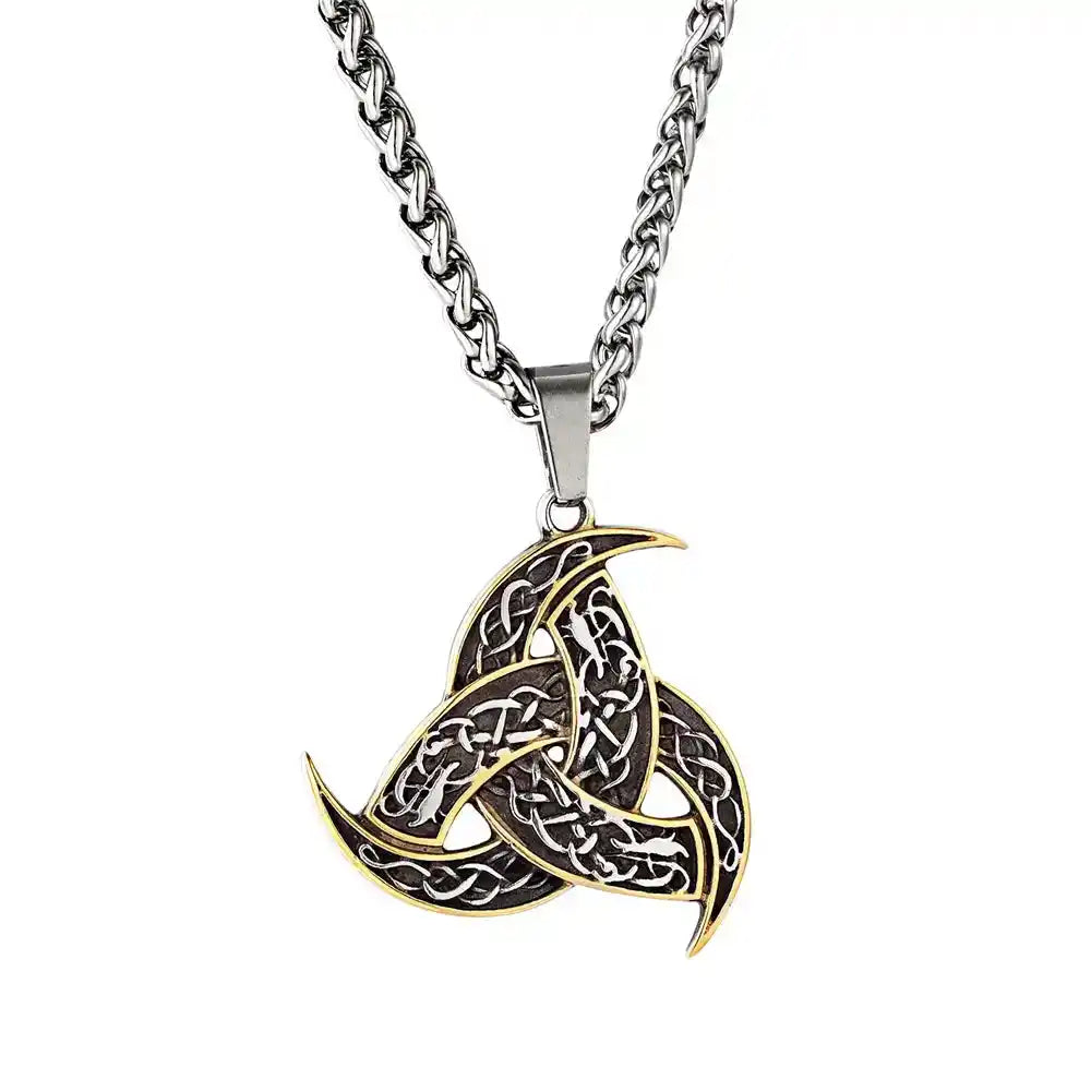 The Triskelion — Triple Crescent Celtic Norse Amulet Necklace