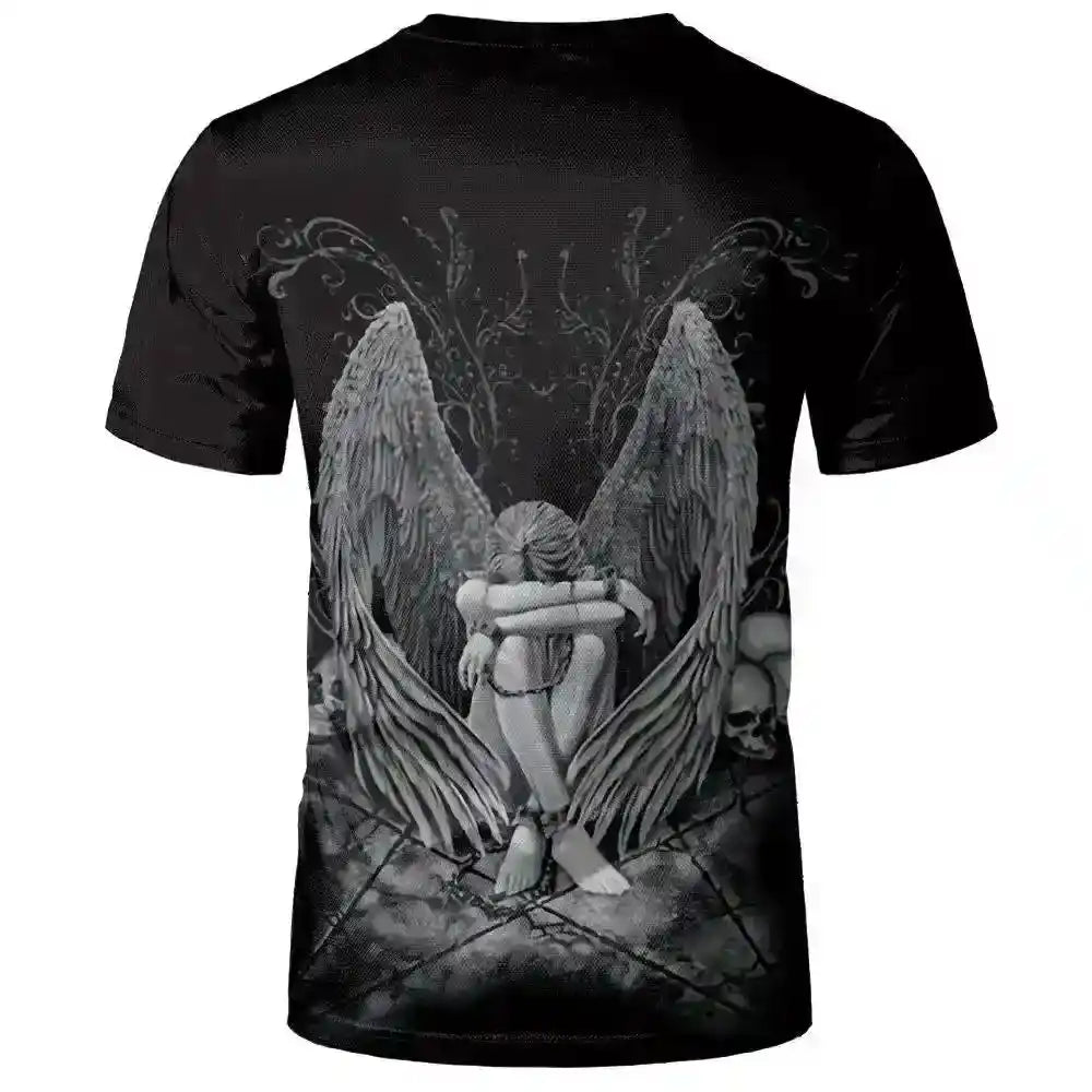 Luminous Angel – Fluorescent 3D Print Unisex Tee