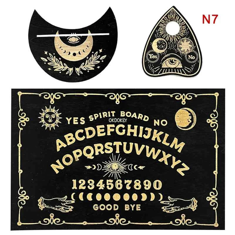 12inch Wooden Divination Pendulum Board Engraved Magic Board Ouija Board Metaphysical Message Witch's Pendulum Board Kit