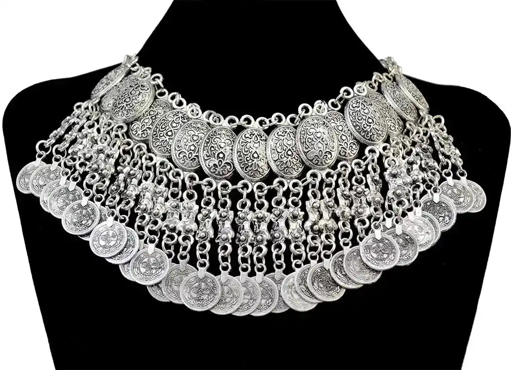 The Wanderer's Collar – Tibetan Boho Statement Necklace