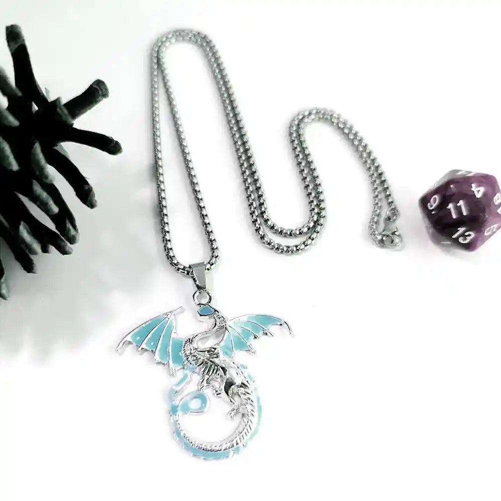 Luminous Alloy Dragon Pendant Glowing Necklace - Pedlar's Attic
