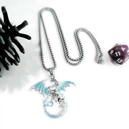 Luminous Alloy Dragon Pendant Glowing Necklace - Pedlar's Attic