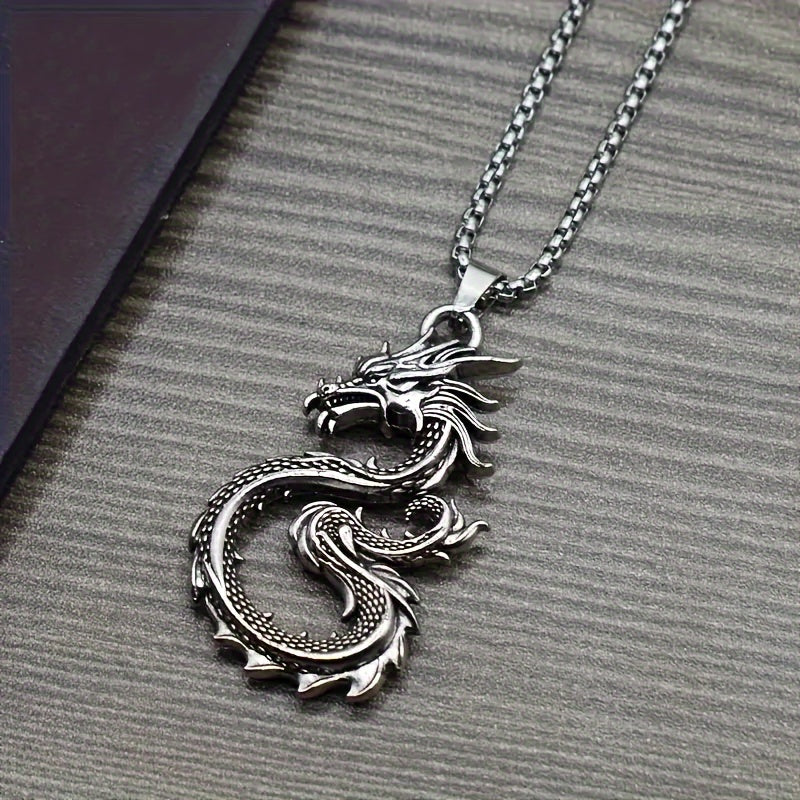 A Stylish Dragon-shaped Pendant Necklace - Unique Animal Design, Fashionable Jewelry Decoration, Perfect Gift For Holidays, Birthdays, And Parties