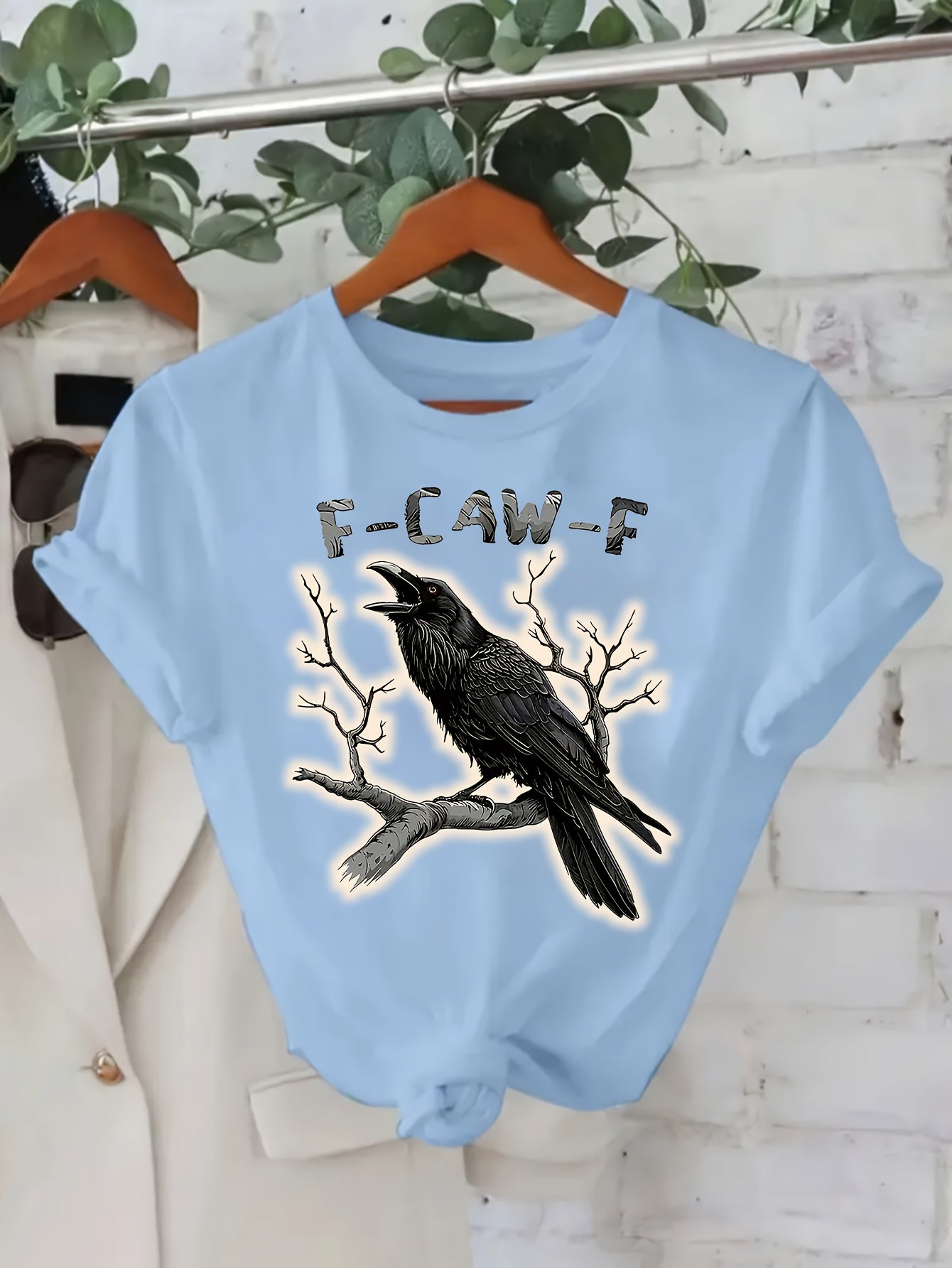 Fashionable Letter Print Women'S T-shirt - Comfortable And Relaxing, Round Neck, Suitable For All Seasons, Elegant And Casual Top, Shipped Locally, Pure Top For Summer, Essential For Elegant Parties In Summer