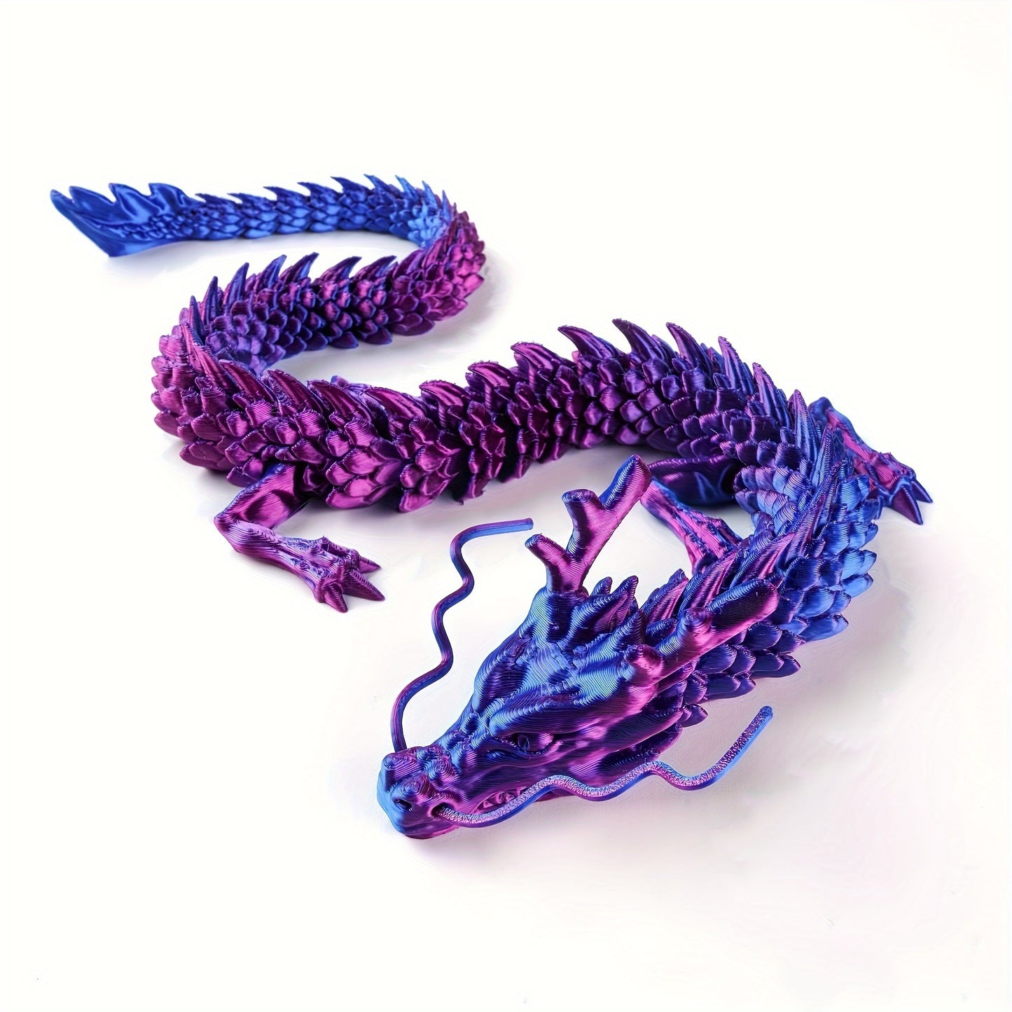 Exquisite 23.62inch 3D Printed Dragon Beads Ornament Figurine - Intricately Detailed Collectible Masterpiece with Vibrant Colors and Textures - Ideal Gift for Creative Collectors, Dragon Enthusiasts, and Fantasy Fans