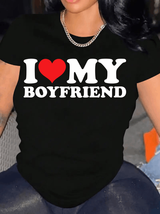 "I Love My Boyfriend" Graphic T-Shirt