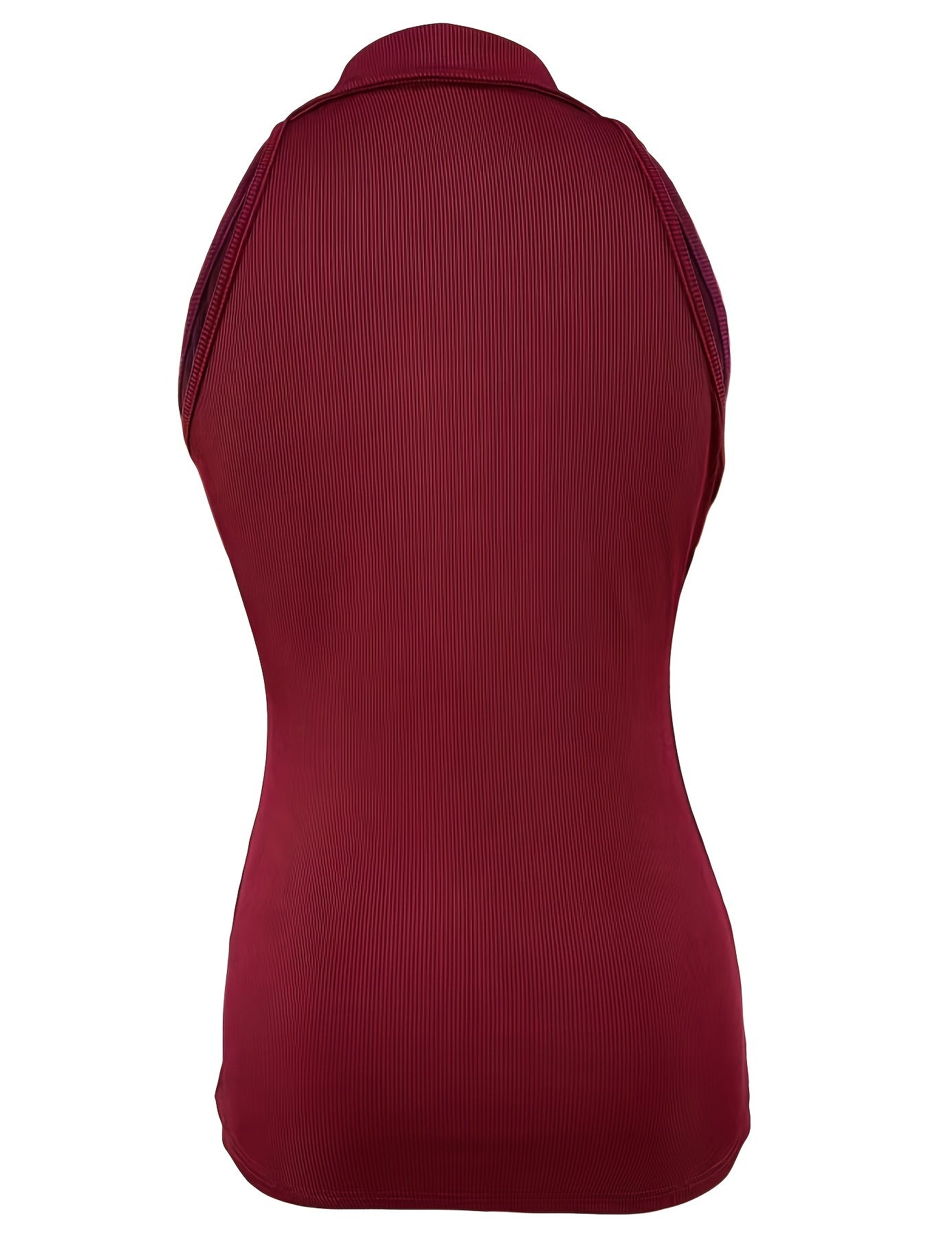 Sexy Ribbed Half Zip Up Tank Top - Sleeveless Summer Essential with Comfortable Fit, Breathable Fabric, and Flattering Design - Women's Clothing for Warm Weather