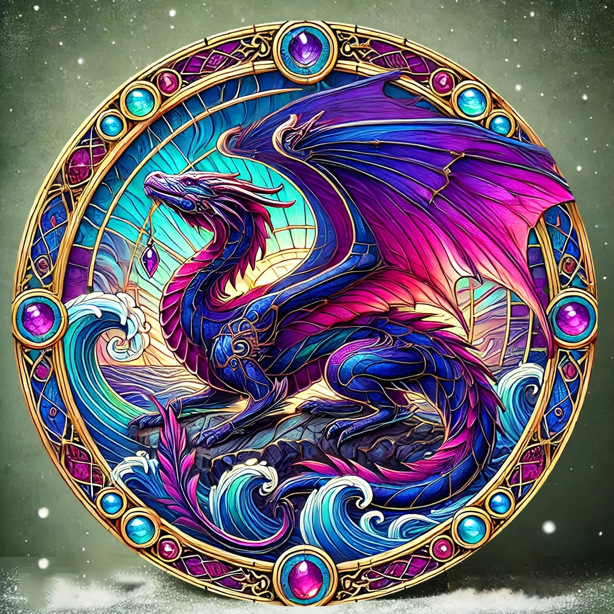 1pc Fantasy Dragon Aluminum Foil Carving Sign, Wall Art Decor for Bedroom, Living Room, Kitchen, Outdoor Patio, Creative Gift for Friends and Housewarming