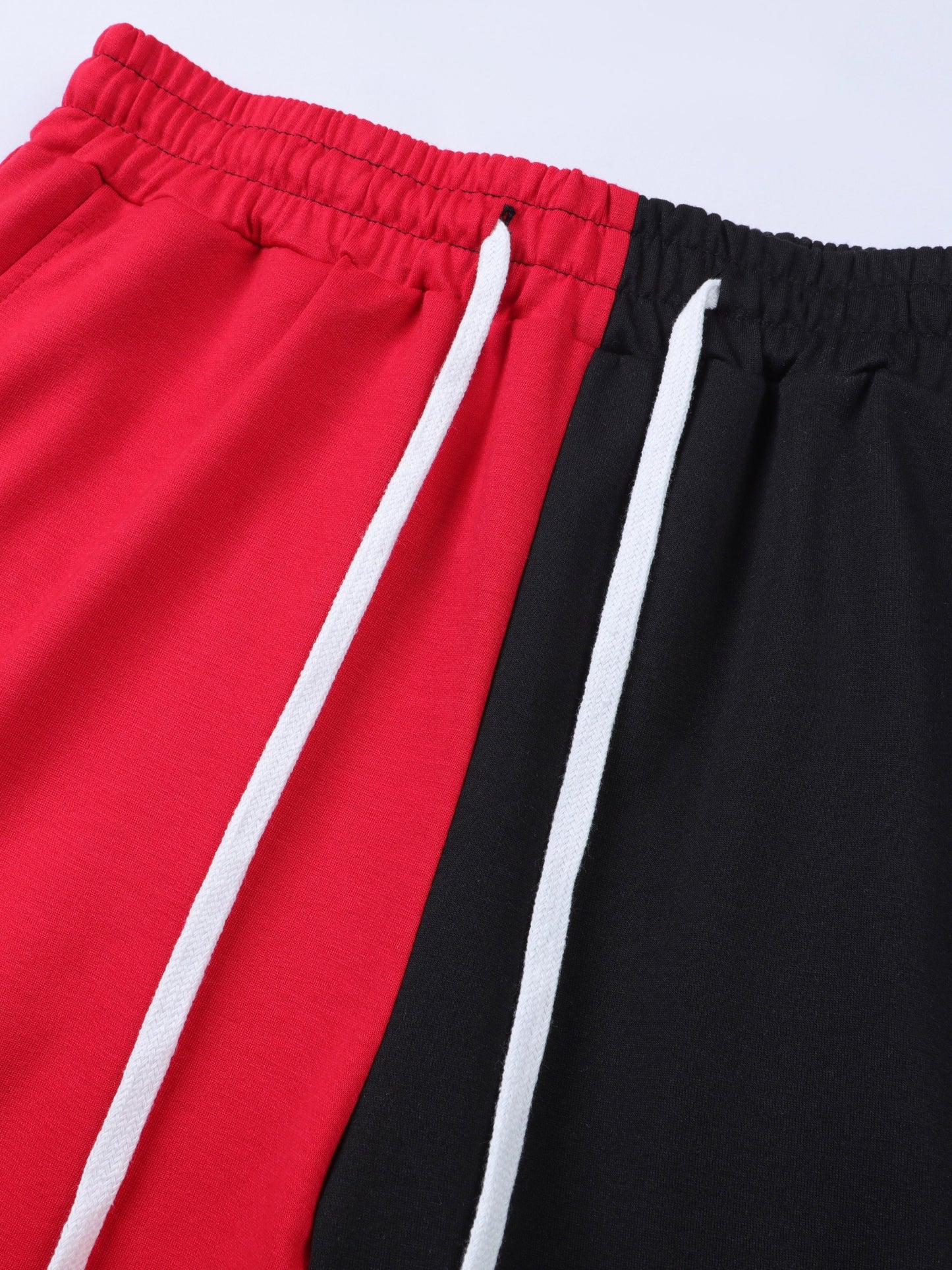 Two Color Splicing, Men's Drawstring Sweatpants, Dragons Print Pocket Breathable Casual Jogger Pants, Mens Clothing
