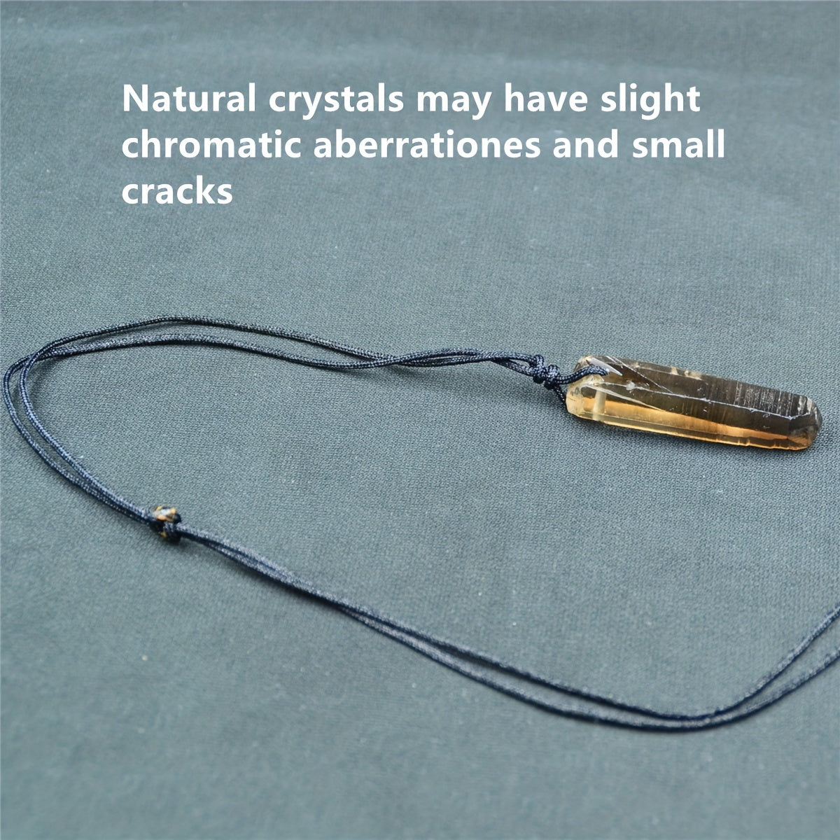 Natural Smoky Quartz Necklace, Crystal Pendant Gem Stone Quartz Pendulum Reiki Chakra Jewelry