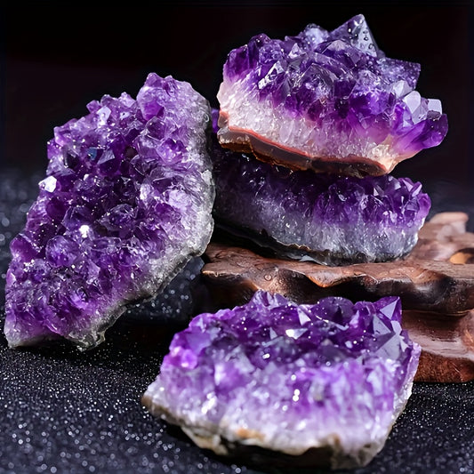 1pc Beautiful Brazilian Natural Amethyst Cave, Amethyst Cluster Amethyst Block Amethyst Fragments, Healing Crystals, DIY Faux Gemstones Amethyst Jewelry, Rough Knick-knacks Protected From Radiation,Home Aquarium Decoration,ho