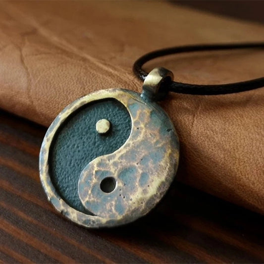 Vintage Yin Yang Charm Pendant Necklace For Women Men Party Jewelry Gift Chinese Tai Chi Necklace