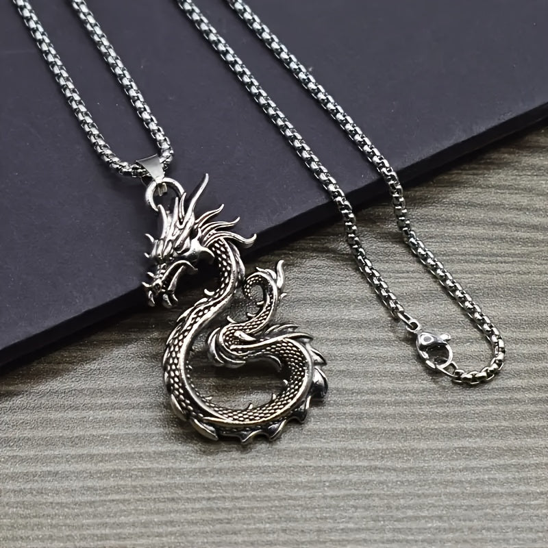 A Stylish Dragon-shaped Pendant Necklace - Unique Animal Design, Fashionable Jewelry Decoration, Perfect Gift For Holidays, Birthdays, And Parties