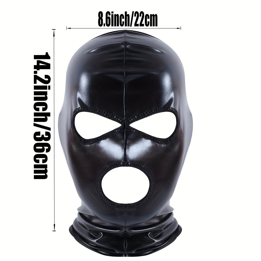 Cosplay Men's Mask Halloween Headwear PU Leather Hat Soft Headgear Bar Performance Game Props Perfect For Outdoor Party Activities