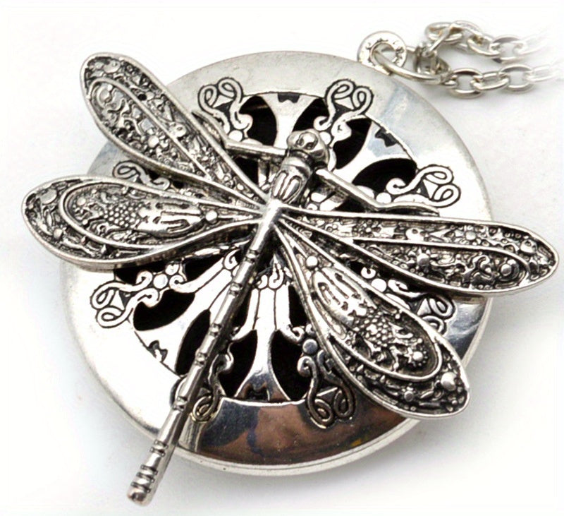 1 Pc Dragonfly Essential Oil Pendant Necklace For Mama's Mother's Day Gift Vintage Dragonfly Locket