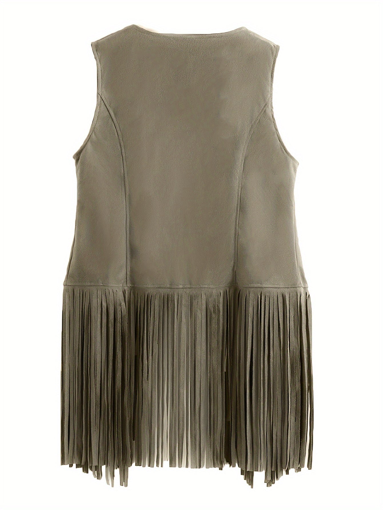Bohemian Chic Fringe Hem Jacket - Flowy Open Front & Sleeveless - Perfect for Spring & Summer - Womens Boho Clothing Staple
