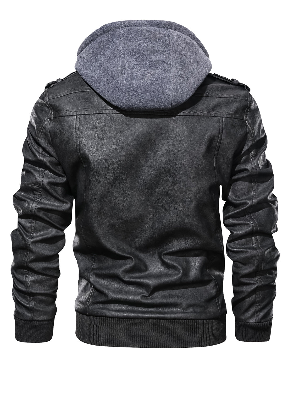 Men's Premium Hooded Jacket - Black, Regular Fit, Polyester Lining, Zip-Up, Multiple Pockets, Easy Care, Long Sleeve, Casual Style