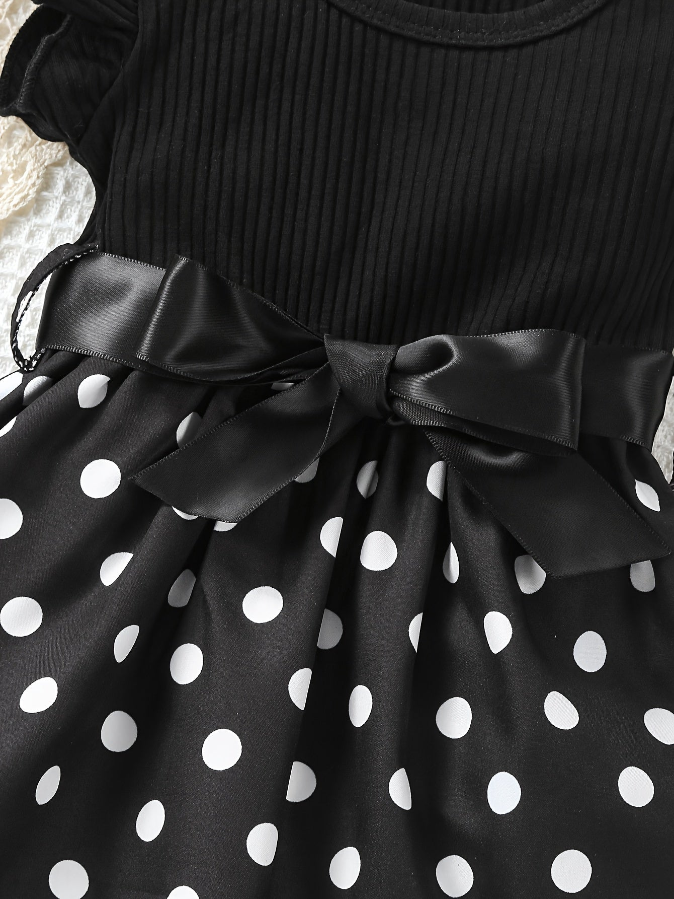 Baby Girls Cute Butterfly Graphic Print Ruffled Sleeve Belted Dress, Kids Summer Comfortable Clothes