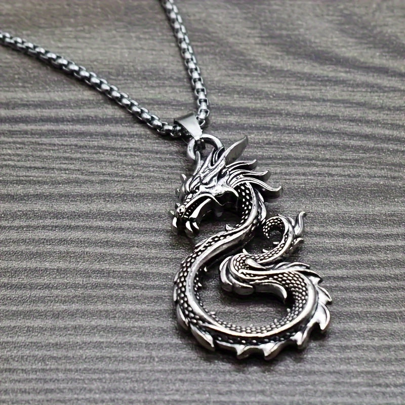 A Stylish Dragon-shaped Pendant Necklace - Unique Animal Design, Fashionable Jewelry Decoration, Perfect Gift For Holidays, Birthdays, And Parties