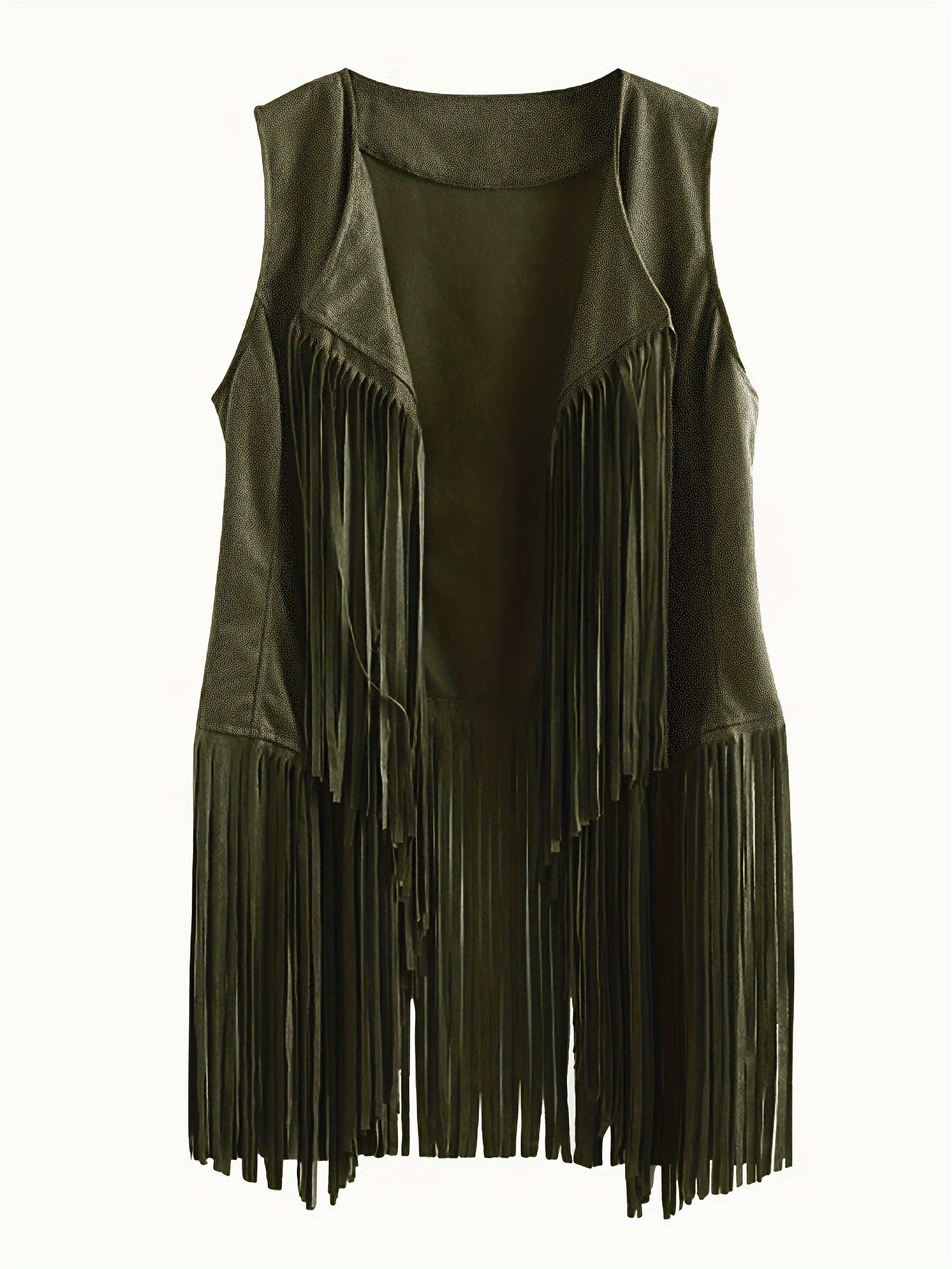 Bohemian Chic Fringe Hem Jacket - Flowy Open Front & Sleeveless - Perfect for Spring & Summer - Womens Boho Clothing Staple